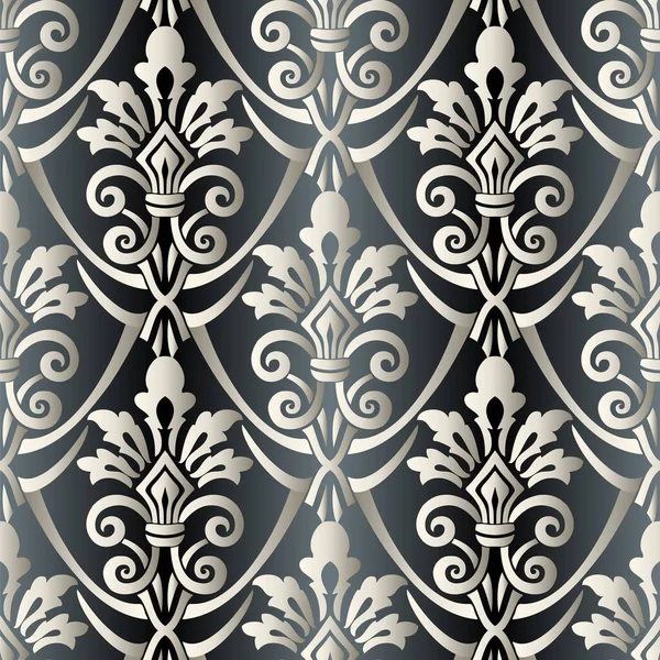 Patrón Damasco Sin Costuras Para Diseño Fondo Papel Pintado Papel — Archivo Imágenes Vectoriales