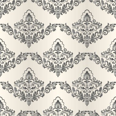 Kusursuz Şam doğuya özgü desen. Çiçeksiz vektör mahsulü.