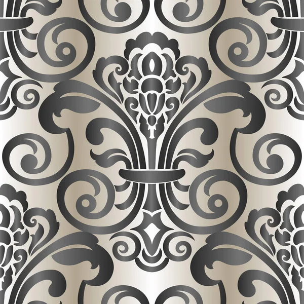 Damask Vintage Seamless Background Pattern Элегантный Роскошный Текстура — стоковый вектор