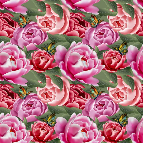 Bezszwowe Tło Kwiatowe Kwiaty Vintage Tapety — Zdjęcie stockowe