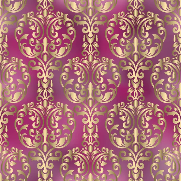 Seamless Oriental Pattern Vector Vintage Floral Seamless Pattern Element Damask — Stock Vector