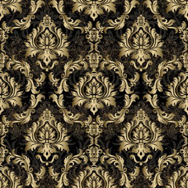 İspanyol kumaşı, kusursuz arka plan deseni. Duvar kâğıdı için zarif lüks dokusu.