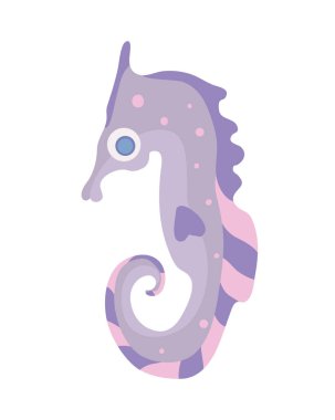 Denizatı balık. Vektör çizim, üzerinde beyaz izole.