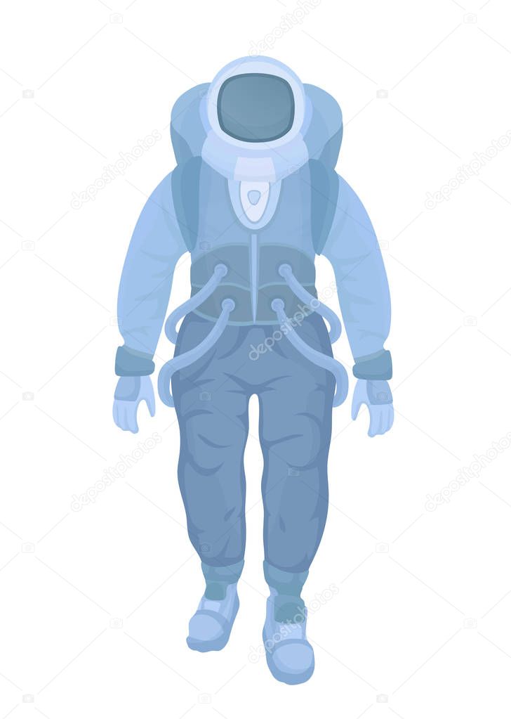 Astronaut in a spacesuit. Vector illustration, isolated on white.