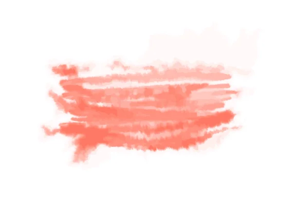 Mancha aquarela abstrata vermelha. Ilustração vetorial, isolada sobre branco . — Vetor de Stock