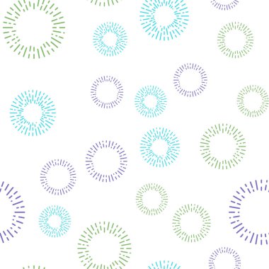 Basit Tekstil desen renk ile öğeleri yuvarlak. Vektör arka plan.