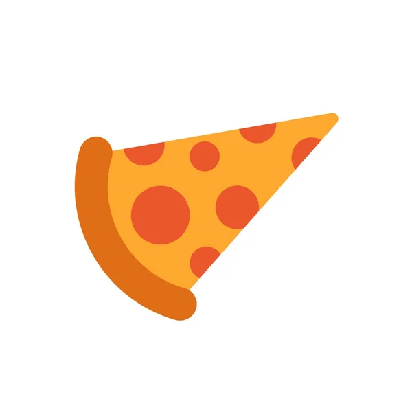 Un trozo de pizza. Icono de Vector Plano Ilustración, aislado sobre fondo blanco . — Vector de stock