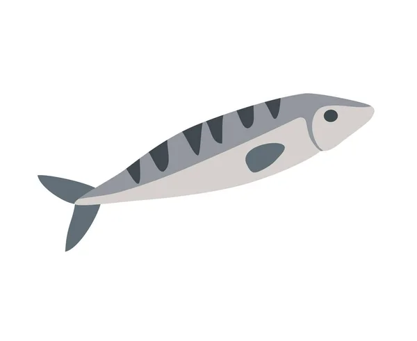 Ilustração simples do vetor do peixe, isolado no branco . — Vetor de Stock