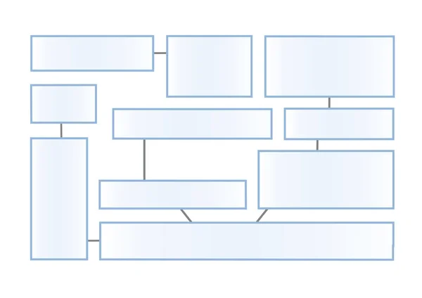 Flödesschemat latout på en vit bakgrund. Anslutna-informationsrutorna för presentation. Infographics platt vektor formgivningsmall. — Stock vektor