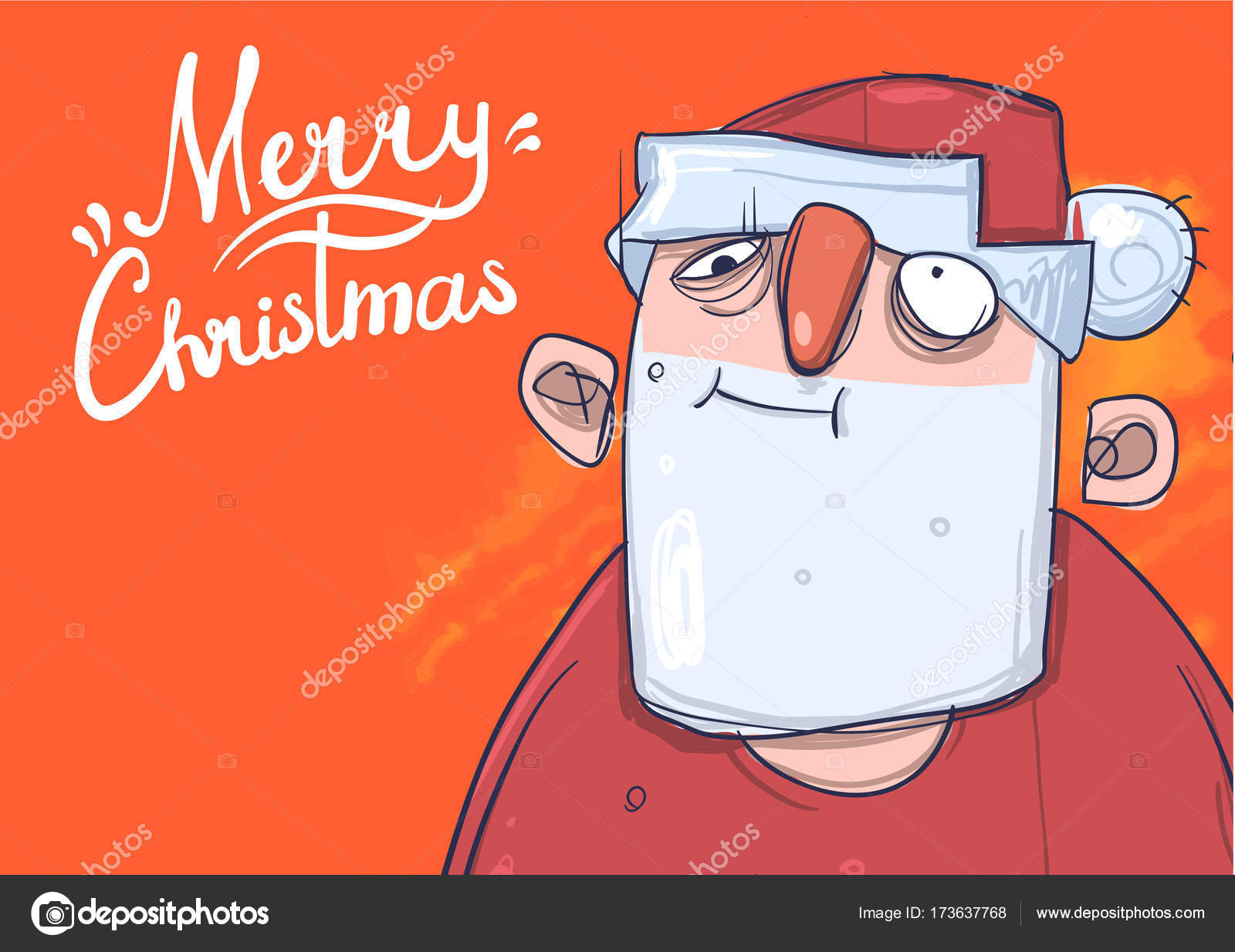 面白いぼんやりサンタ クロースのクリスマス カード サンタ クロース 面白いぼんやりサンタ クロースのクリスマス カード サンタ クロース