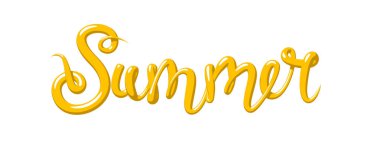 Hat ile kelime yaz. Elle çizilmiş 3D tarzı yazı. Vektör illüstrasyon izole,.