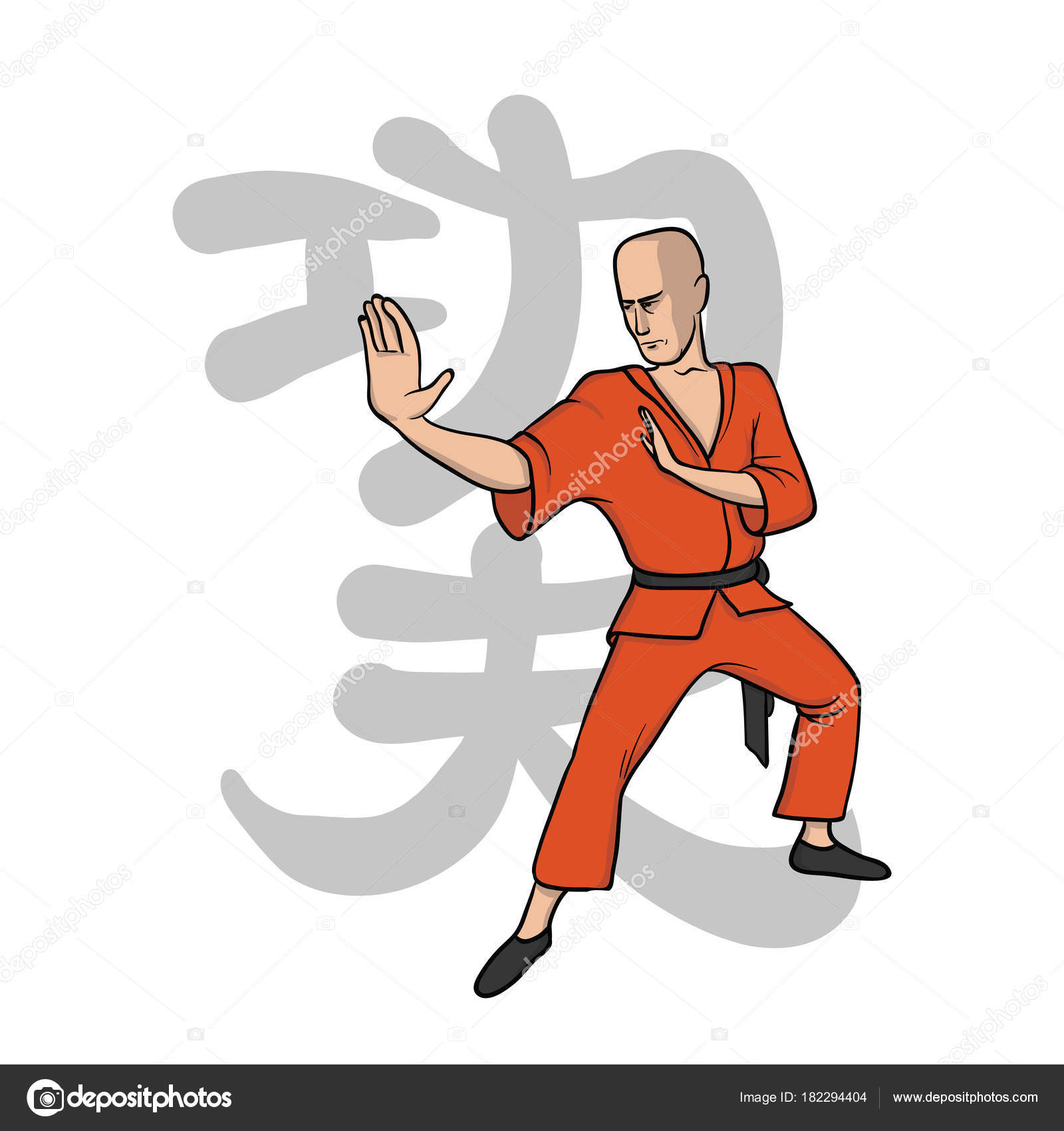 Moine Shaolin Kung Fu De La Pratique Art Martial