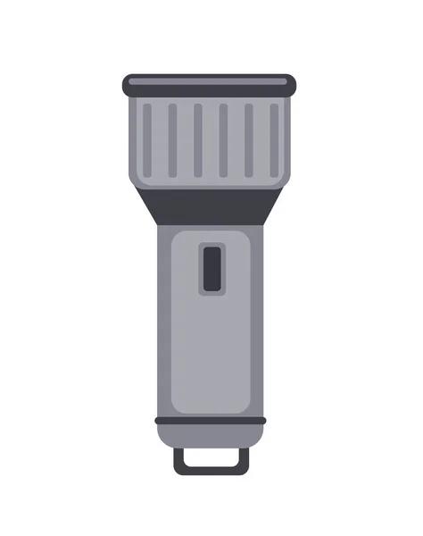 Flashlight icon in flat style. Vector illustration, isolated on white. — Stock Vector