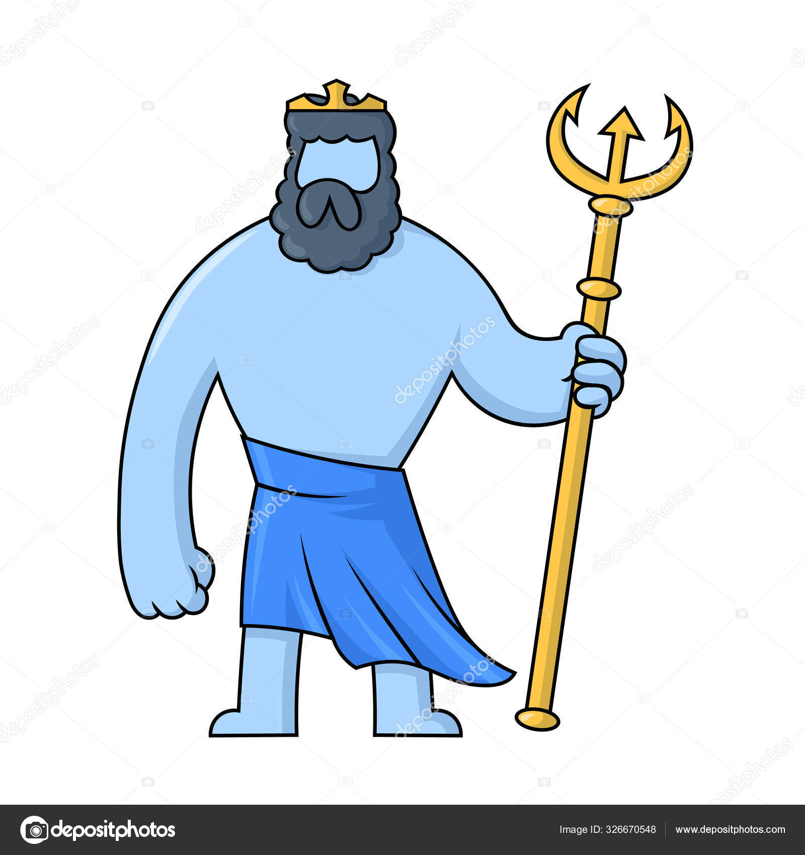 Poseidon, ancient Greek god of the sea with trident. Mythology. Flat vector illustration. Isolated on white background. Stock Vector Image by © #326670548 Poseidon, ancient Greek god of the sea with trident. Mythology. Flat vector illustration. Isolated on white background. Stock Vector Image by © #326670548