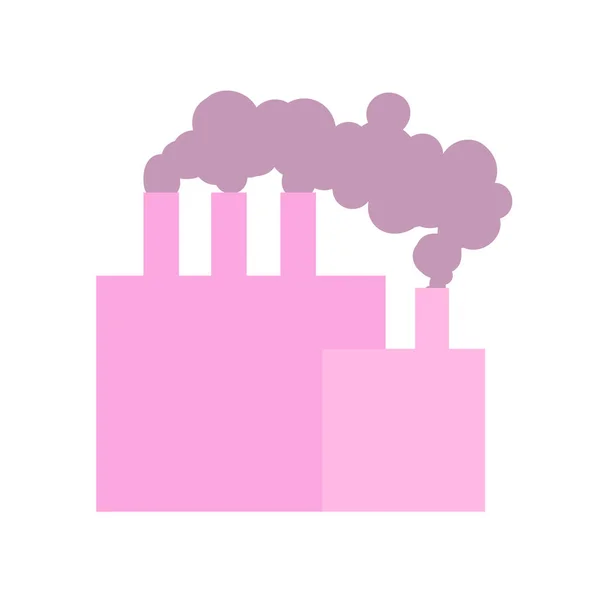 Icono de planta industrial. Ilustración vectorial plana. Aislado sobre fondo blanco — Vector de stock