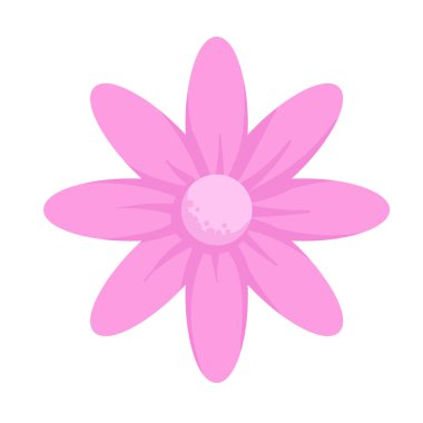 Papatyalı papatya çayı. Papatya ikonu. Çizgi film tasarım ikonu. Düz vektör çizimi. Beyaz arkaplanda izole.