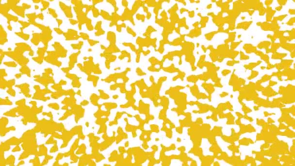 Animación abstracta de la transformación de formas amarillas sobre fondo blanco. Fondo animado lazo sin costuras, fondo de pantalla . — Vídeos de Stock