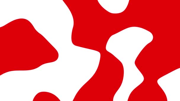 Abstract animation of red shapes morphing on white background. Seamless loop animated background, wallpaper. — Stock Video