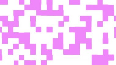 Beyaz arka planda hareket eden pembe şekillerin soyut animasyonu. Kusursuz döngü canlandırmalı arkaplan, duvar kağıdı.