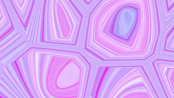 Fundo abstrato rosa e branco com formas celulares em movimento. Imagens geométricas com efeito de ondulação abstrato. Padrão de design de movimento, animação de loop sem costura . — Vídeo de Stock