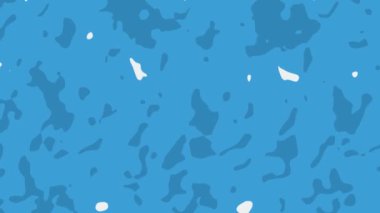 Beyaz ve mavi renkli soyut arkaplan. Sıvı taneli organik döngülü animasyon.