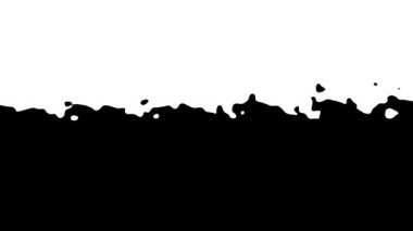 Soyut CGI hareket grafikleri, hareket eden siyah beyaz şekilli animasyon arkaplanı. CG hareket tasarım döngüsü.