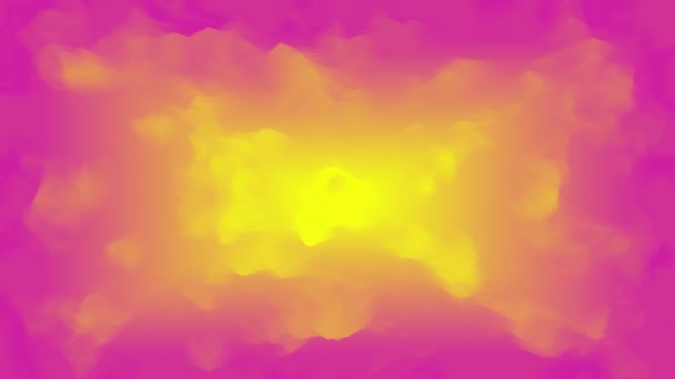CG animierte Wellenbewegungen Hintergrund. Nahtloses Bewegungsdesign mit rotem und gelbem Gefälle. 3D-Rendering. — Stockvideo