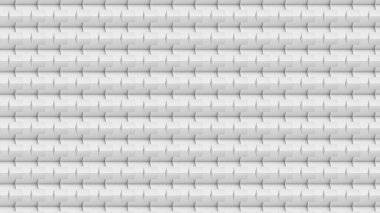 Beyaz ve gri tonda dizilmiş küplerin soyut arkaplanı. 3 boyutlu görüntüleme. Raster..