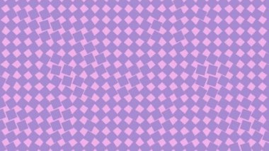 Pembe arka planda rastgele dönen mor dikdörtgen bloklar. Soyut hareket tasarım animasyonu. Kusursuz döngü.
