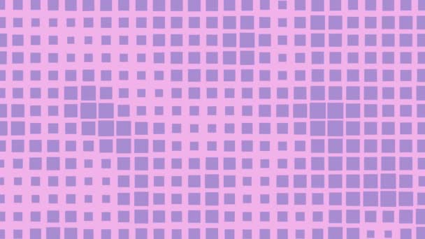 Random purple rectangular blocks on pink background. Abstract motion desgin animation. Seamless loop. — Stock Video