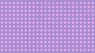 Pembe arka planda rastgele dönen mor dikdörtgen bloklar. Soyut hareket tasarım animasyonu. Kusursuz döngü.