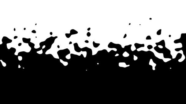Абстрактная графика движения CGI, анимационный фон с движущимися черно-белыми картинками. Цикл CG-движения. — стоковое видео