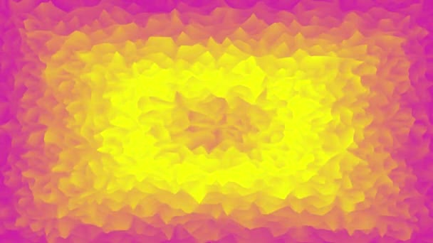 CG bewegende golvende rimpelingen achtergrond. Rood en geel verloop naadloos lussen motion design. 3D-weergave. — Stockvideo