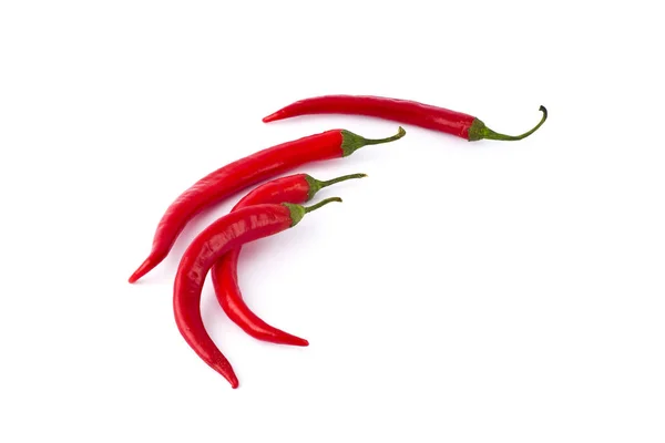 Red bitter pepper on a white background — Stock Photo, Image