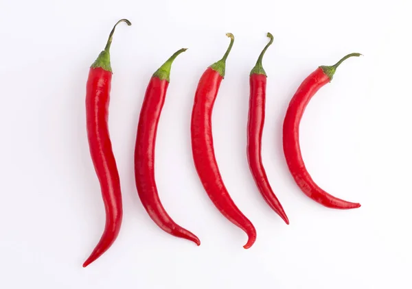 Red bitter pepper on a white background — Stock Photo, Image