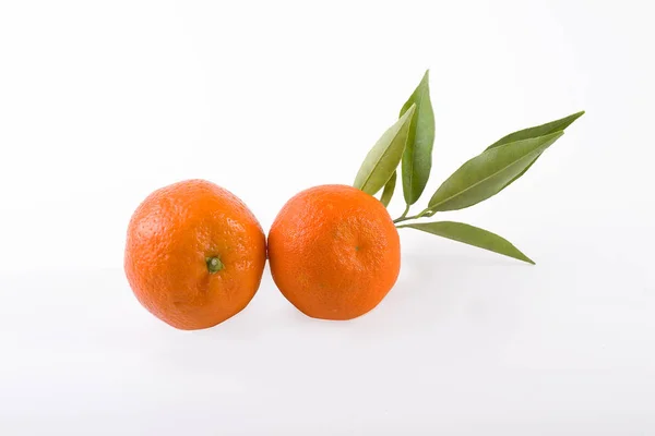 Φρέσκα Μανταρίνια Που Απομονώνονται Λευκό Φόντο Πορτοκάλια Είναι Διατεταγμένα Σειρές — Φωτογραφία Αρχείου