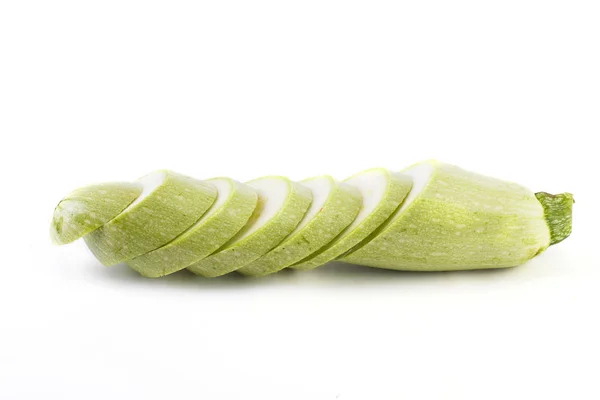 Courgettes on a white background. Courgettes are fresh and delic Royalty Free Stock Images