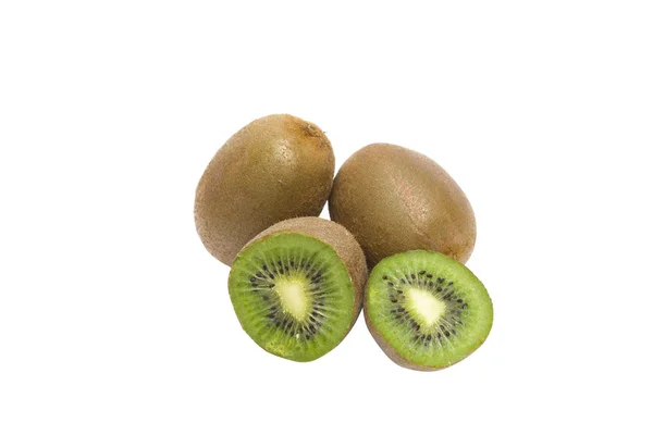 Kiwi Bílém Pozadí Ovoce Bílém Pozadí Řezu Kiwi Bílém Pozadí — Stock fotografie