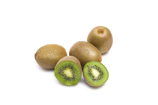 Kiwi Auf Weißem Hintergrund Früchte Auf Weißem Hintergrund Geschnittene Kiwi — Stockfoto