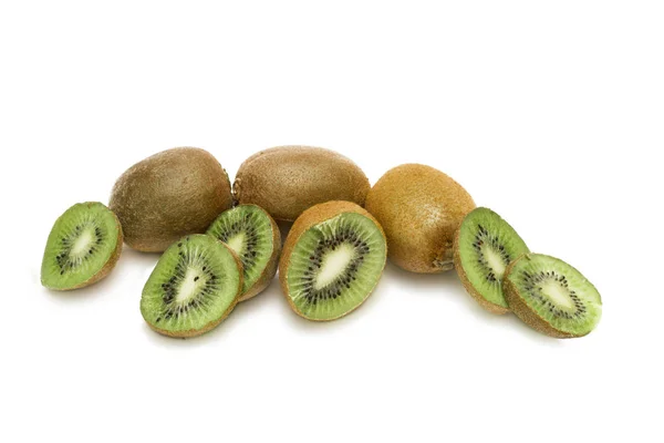 Kiwi Bílém Pozadí Složení Kiwi Bílém Pozadí Tropické Ovoce Bílém — Stock fotografie