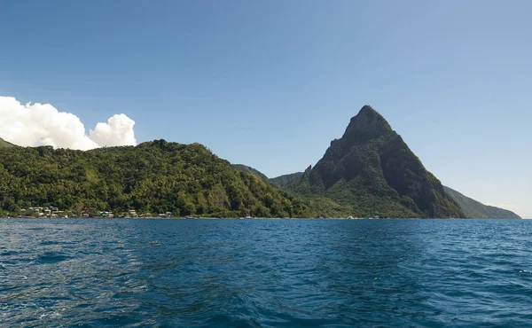 Soufriere bay - Petit Piton área - Santa Lucía — Foto de Stock