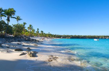Playa de la Isla Catalina - Caribbean tropikal plaj ve deniz