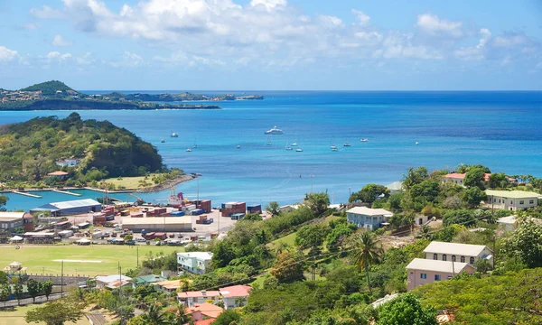 Grenada sziget - Szent György - Inner harbor és ördögök bay — Stock Fotó