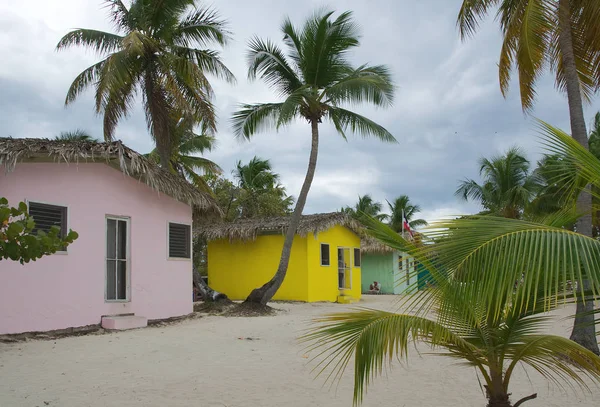 Île de Catalina - plage tropicale des Caraïbes et petite maison — Photo