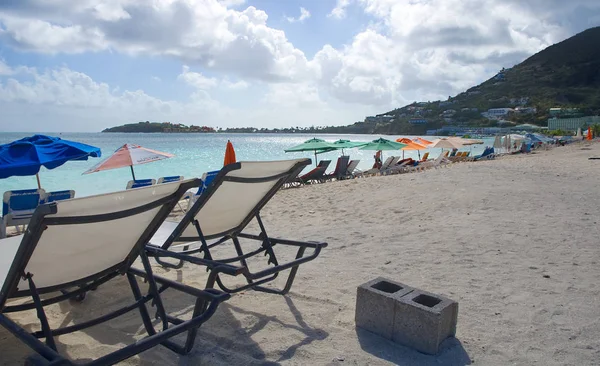 Great Bay beach - Philipsburg Sint Maarten - Isla tropical del Caribe — Foto de Stock