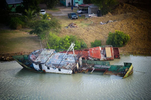 Saint John's harbor és vízparton - Antigua és Barbuda — Stock Fotó