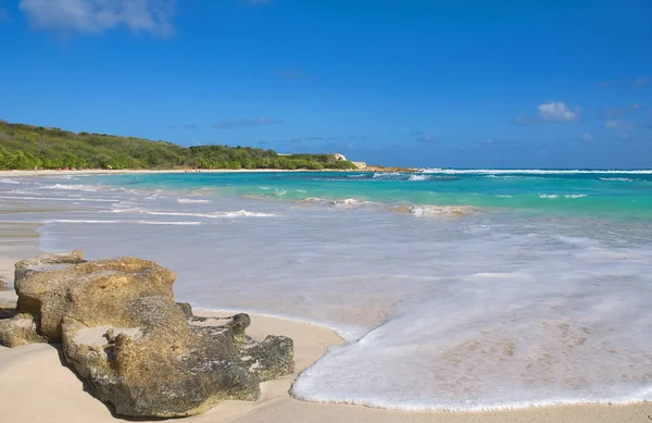 Half Moon Bay Atlantic Ocean coast - Caribbean tropical island - Antigua and Barbuda — Stock Photo, Image