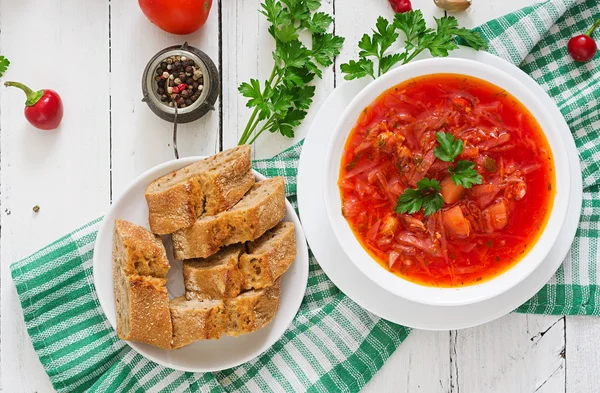 Borscht vegetal tradicional ucraniana — Fotografia de Stock