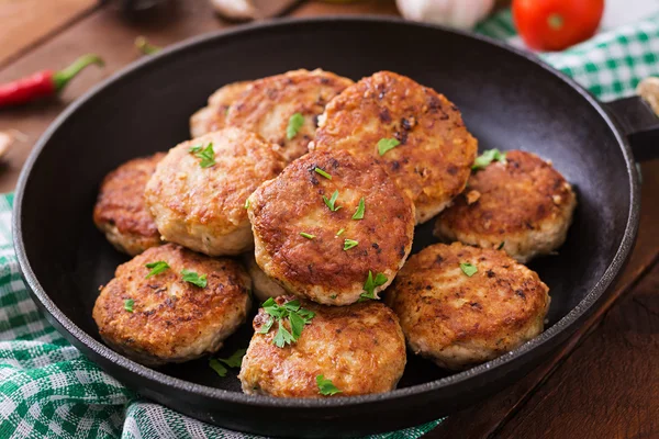 Juicy delicious meat cutlets — Stock Photo, Image