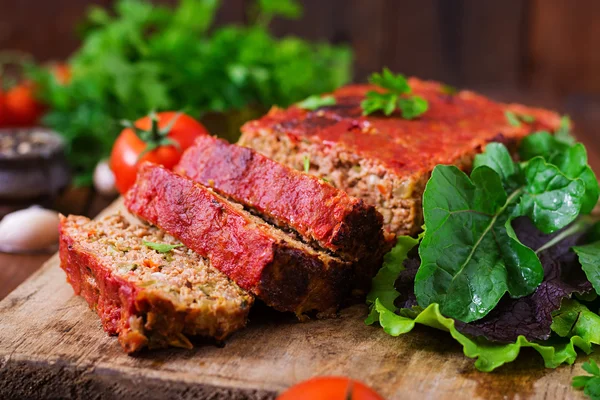 Homemade ground meatloaf — Stock Photo, Image